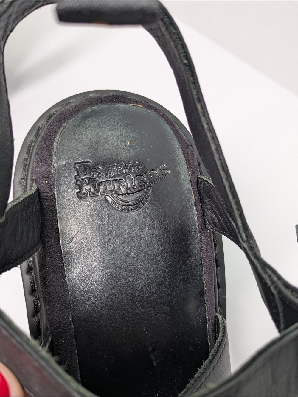 Black Chunky Heel Platform Sandals with Buckle - Picture 3 of 11